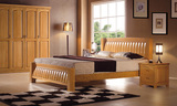 大气奢华榉木全实木床1.8米双人床成人床实木简易现代高箱801