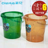 茶花透明塑料水桶 家用PP食品级桶加厚大号清洁桶02421k/02431K