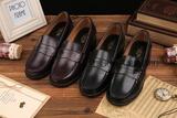 日本原单雪松JK制服鞋正品HARUTA同款黑色茶/棕色正统学生鞋子