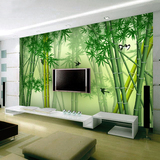 现代大型壁画 3D电视背景墙壁纸 中式客厅无纺布墙纸无缝墙布竹子