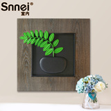 Snnei 单幅纯手工皮画 匠心工艺皮质木板有框画 餐厅装饰画