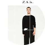 ZARA 男装 深色宽腿长裤 01701308800