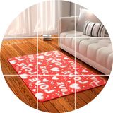 仙吉卡通红色可爱心形婚庆地毯长方形卧室床边客厅茶几沙发地毯