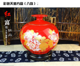 中国红瓷罐大号一斤装陶瓷罐茶叶密封罐送礼高档茶叶包装储存罐子