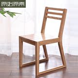 原始原素纯实木北欧简约白橡木餐椅实木餐厅家具餐凳椅子凳子特价