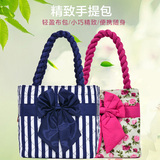 泰国包曼谷包新款女包印花手提包便当包饭盒包小布包女士手拎包包