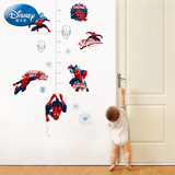 迪士尼 正品蜘蛛侠身高贴墙贴纸 儿童房卧室背景墙可移除贴画