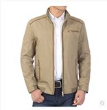 2015春秋装中年男士立领夹克衫上衣40-50-55-60岁爸爸装薄款外套