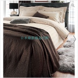 东京直送包邮代购原装日本制高级提花床盖床单超大纯色床上用品