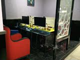 厂家直销网吧桌椅电脑桌高低层平面钢化玻璃桌网咖专用自由组合
