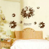 飞之彩墙贴 可移除客厅沙发卧室墙贴纸 艺术葵花向日葵印象墙贴纸