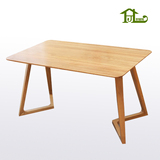 北欧纯实木餐桌原木进口白橡木宜家餐厅简约现代家具方桌长桌定制