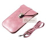 日本MINISO名创优品纯色简约手机包零钱包小包钱包斜跨男女手机包