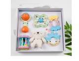 韩国进口品牌婴儿用品新生儿摇铃有机婴儿玩具牙胶套装送礼礼盒