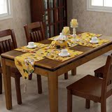 中式桌旗 欧美式桌条茶几旗床旗餐垫 现代红木家具纯棉布艺餐桌布
