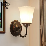三洛 美式风格简约床头壁灯镜前灯卧室书房客厅墙面壁灯单头壁灯