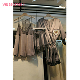 韩国代购东大门批发 16新款时尚性感吊带+外套+短裤3件睡衣套装