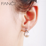 FANCI范琦925银耳钉女 天然淡水珍珠耳坠时尚气质耳饰耳环银饰品
