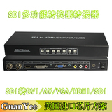 SDI转DVI/AV/VGA/HDMI/SDI全接口多功能转换器 SDI转多接口多用途
