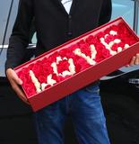 99朵红白玫瑰礼盒装爱情生日送花圣诞节深圳鲜花速递罗湖福田南山