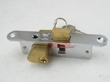 双头插芯门锁 老式铝合金框地弹簧玻璃门锁 正品554B长钥匙锁栓