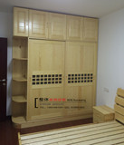 上海家具定做移推拉门衣柜开门顶柜松木整体超高壁柜纯实木樟子松