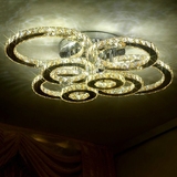 LED吸顶灯时尚水晶灯客厅灯大气圆形灯具现代创意温馨卧室餐厅灯