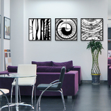 天画抽象客厅沙发背景墙装饰画壁画挂画墙画有框画餐厅黑白简约
