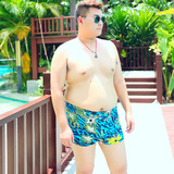 特大码加肥7XL男士平角泳裤 3尺6腰围260斤 印花沙滩温泉游泳衣12