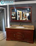 橡木落地浴室柜组合 现代中式卫生间洗漱洗面台洗脸池洗手盆浴柜