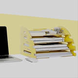 木制多层A4纸盒木质办公用品文件文具整理多功能置物架子