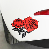 帝图 玫瑰花汽车贴纸 蝴蝶与花保险杠个性遮划痕贴 装饰贴纸