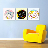 包邮客厅装饰画现代简约卧室壁画沙发背景墙画挂画无框画招财猫