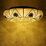 卧室吸顶灯简欧式水晶灯LED三色温馨时尚现代灯饰餐厅灯具客厅