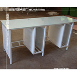 电脑桌子 网吧桌椅 可订做多位 网吧台式钢化玻璃桌