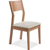 北欧实木餐椅 现代简约餐厅木椅家用原木椅子软包皮艺胡桃色黑色