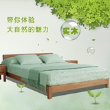 纯实木床1.8米1.5北欧原木白橡木床卧室家具特价 双人床
