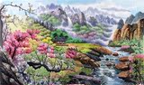 画朝鲜名家国画 山水画 名川山水风景画手绘油画原作客厅人物画挂