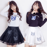 连衣裙夏季女装韩版学生甜美学院风少女闺蜜姐妹套装两件套短裙子