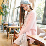 2016秋装韩版学院风开衫毛衣女上衣中长款针织衫女装新款学生外套