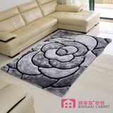 包邮客厅地毯现代简约沙发茶几3D立体地毯韩国丝加厚加密卧室地毯