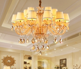 蜡烛水晶灯玻璃弯管水晶吊灯 欧式客厅灯现代简约卧室灯 餐厅灯具