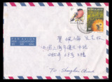 JA-SF67比利时’93寄中国上海航空实寄封贴1 枚金丝猴邮票