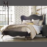 慕妃高端定制家具美式新古典法式卧室双人床1.5 1.8米软包床ME14
