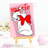 10个包邮特价数字油画diy手绘儿童动漫卡通客厅数码彩绘 玛丽猫