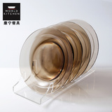 美国康宁Pyrex欧式餐具 色拉盘4件组 玻璃盘子碟子特价套装