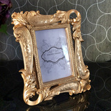 L&R 6寸 欧式巴洛克相框 浮雕 鲁本斯 镀金色 奢华 方形 摆台