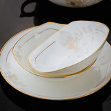 碗碟套装碗盘家用56头欧式宫廷骨瓷景德镇陶瓷器碗具碗筷餐具套装
