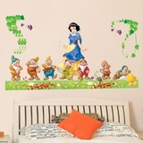 卡通儿童贴画墙贴白雪公主贴纸 温馨幼儿园教室床头装饰贴 可移除