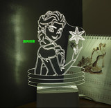 魔尚创意2016最新款3D立体视觉台灯 LED触控调光卡通小夜灯送礼品